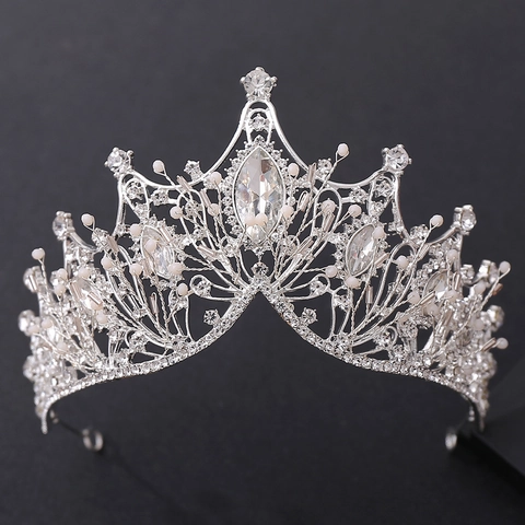 Corona Da Sposa In Lega Fatta A Mano Con Strass E Perle Artificiali Di Lusso Accessori Per Capelli Per Matrimonio Compleanno Banchetto Donna