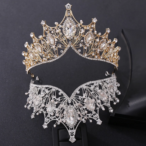 Corona Da Sposa In Lega Fatta A Mano Con Strass E Perle Artificiali Di Lusso Accessori Per Capelli Per Matrimonio Compleanno Banchetto Donna