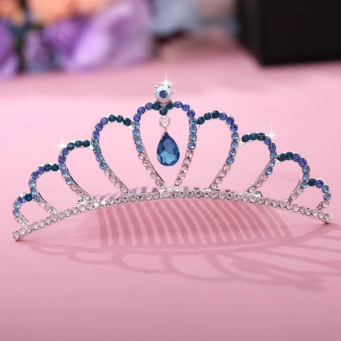 Kinder Prinzessin Krone Haarkamm Strass Herzform Tiara Für Mädchen Hochzeit Geburtstag Party Haarschmuck