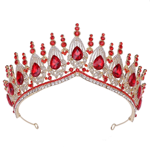 Barock Hochzeit Krone Diadem Für Damen Strass Braut Haarschmuck Prinzessin Diadem Krone Für Hochzeit Bankett Party Schmuck