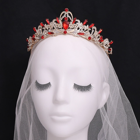 Barock Legierung Strass Brautkrone Tiara Für Damen Hochzeit Geburtstag Party Waldblatt Stil Haarschmuck Dekoration