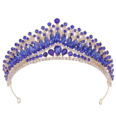 Luxuriöse Legierung Strass Braut Krone Vintage Kristall Tiara Für Damen Hochzeit Bankett Performance Kopfschmuck
