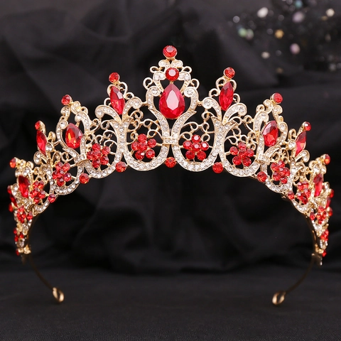 Luxus Barock Kristall Braut Krone Tiara Für Damen Hochzeitskleid Zubehör Gold Silber Strass Haarschmuck Für Party