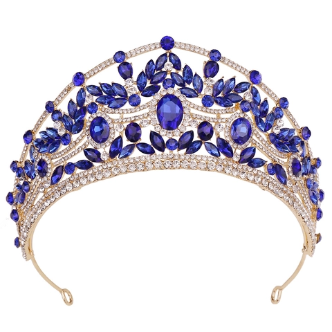 Lussuosa Corona da Sposa in Lega con Strass e Cristalli Artificiali per Donna Accessori Capelli Matrimonio Reale Copricapo Retrò