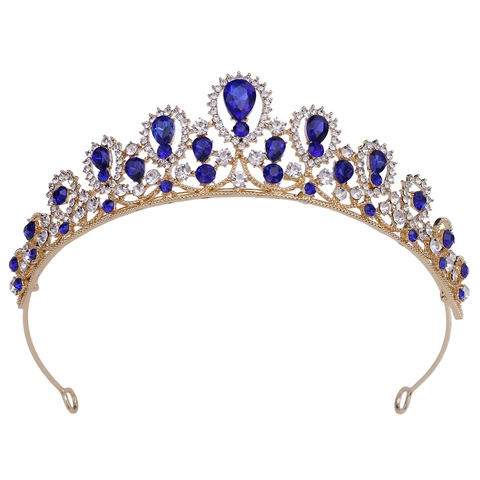 Koreanische Braut Strass Krone Kristall Prinzessin Tiara Für Damen Hochzeit Geburtstag Party Elegante Legierung Schmuck Haarschmuck