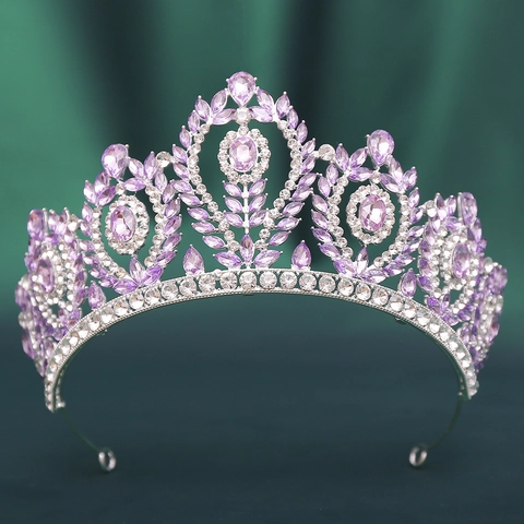 Barock Legierung Kristall Blume Brautkrone Luxus Strass Hochzeit Tiara Für Damen Party Festzug Haarschmuck