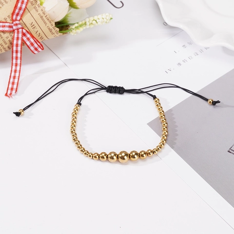 Verstellbares Perlenarmband Edelstahl Metallperlen Handgewebtes Jade Draht Schnur Armband Für Herren Damen Unisex Boho Schmuck