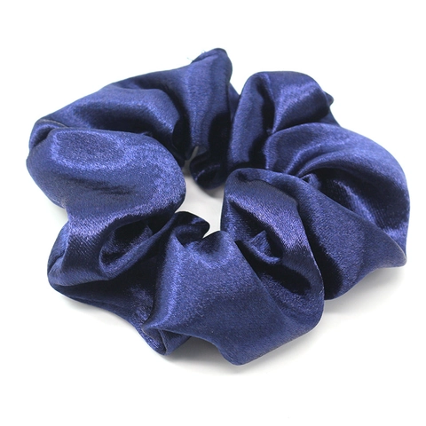 Coleteros de Satén Vintage Bandas Elásticas Grandes Plisadas para el Cabello para Mujer Coleteros Decorativos de Color Sólido