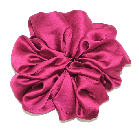 Coleteros Grandes de Satén Moda Color Sólido Extragrandes Tacto Seda Gomas Elásticas para el Pelo Soporte para Coleta Accesorios Mujer
