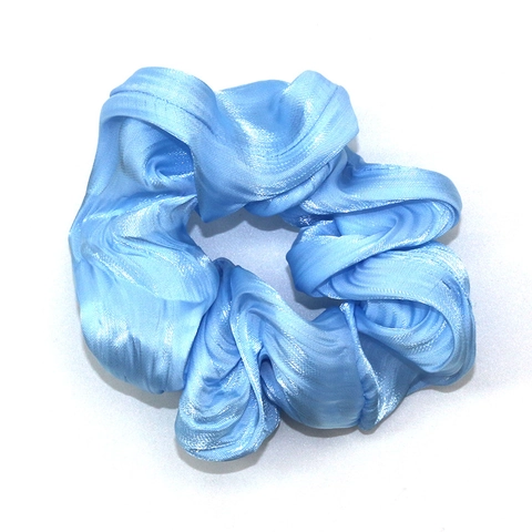 Coleteros de Tela de Satén Plisado de Color Sólido para Mujer Gomas para el Pelo de Alta Elasticidad Hechas a Mano Accesorios