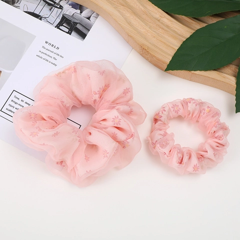 Florale Netz Haargummis Für Damen Elegante Organza Haarbänder Süße Blumen Pferdeschwanz Halter Leichte Gestrickte Haaraccessoires