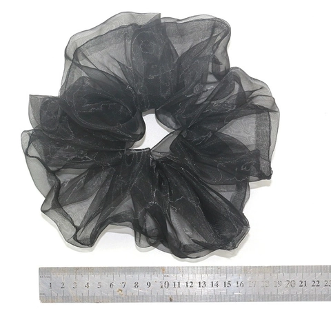 Französischer Stil Übergroße Organza Scrunchies Große Durchscheinende Gaze Haargummis Weiche Elastische Haarbänder Für Damen Stilvolle Haaraccessoires
