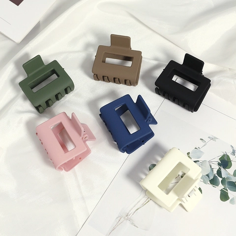 Matte Rechteckige Haarkralle Für Damen Französischer Stil Minimalistische Geometrische Haarklammer Aus Harz Haarschmuck Tägliches Haarstyling Tool