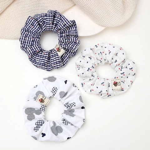 Scrunchies in Tessuto Vintage a Fiori e Quadri per Donna Ragazze Elastici per Capelli Fatti a Mano Porta Coda di Cavallo Accessori