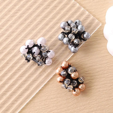 Elegante Elastico per Capelli con Künstliche Perle Sintetiche e Cristalli Scrunchies ad Alta Elasticità per Donna Accessori per Capelli