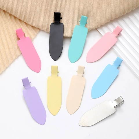 Pinzas para el Cabello de Pico de Pato Sin Costuras Color Macaron para Mujer Aleación Mate Pinzas para Peinar el Cabello