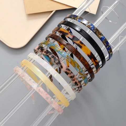 Cerchietto Antiscivolo in Acetato Retrò per Donna Design per Occhiali Motivo Tartarugato Marmorizzato Fascia per Capelli