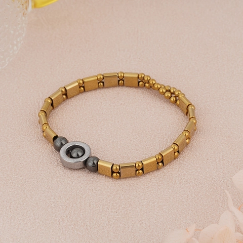 Hematite Natural Stone Beaded Bracelet Handmade Bohemian Magnetic Stone Jewelry For Men Women Couple Simple Bracelet Gift