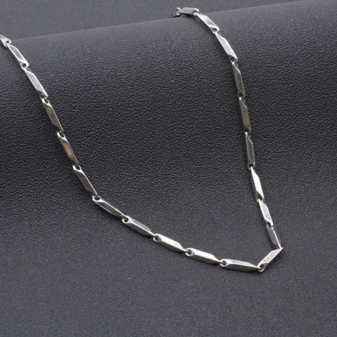 Collar de Cadena de Acero Inoxidable Rombo Geométrico Punk Para Hombre Mujer Joyería Minimalista Facetada Hip Hop Streetwear Accesorio de Cuello