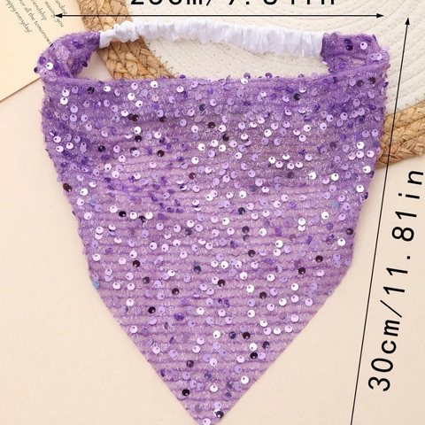 Dames Pailletten Driehoek Hoofddoek Glinsterende Haarband Voor Keuken Bakken Salon Feest Mode Pailletten Hoofdband Voor Dames