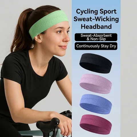 Hochelastisches Sport Stirnband Schweißabsorbierend Atmungsaktiv Polyester Strick Haarband Für Herren Damen Laufen Yoga