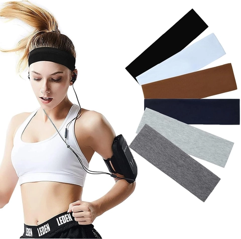 Effen Kleur Yoga Haarband Polyester Zweetband Elastische Antislip Haarband Voor Vrouwen Fitness Sport Hardlopen Training