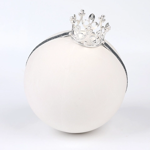 Fascia per Capelli con Corona di Künstliche Perle per Compleanno di Neonata Elastica in Lega Oro Argento Mini Tiara per Festa Bambini Foto