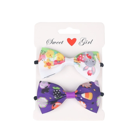 Ostern Hase Osterei Druck Ripsband Schleife Haargummis Bunte Elastische Haarbänder Für Kinder Mädchen Festival Haarschmuck