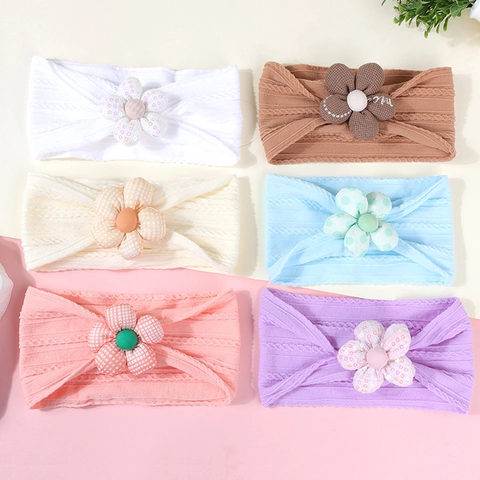 Fasce per Capelli Neonato Elastiche con Fiori in Tessuto a Maglia per Neonati Bambine Accessori per Capelli Regalo