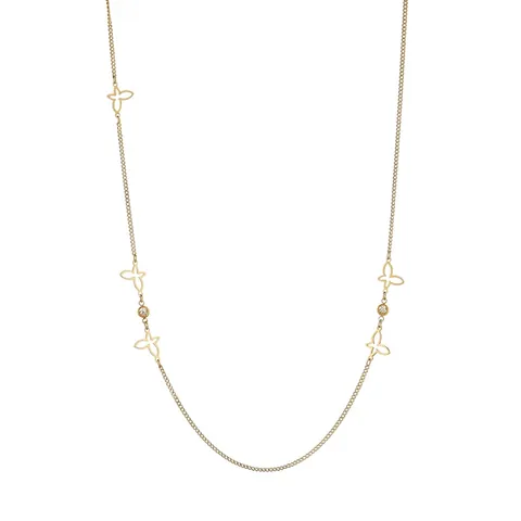 Collar Minimalista de Mariposa Calada de Acero Inoxidable para Mujer Elegante Cadena de Clavícula de Diamantes de Imitación Chapada en Oro Plata Joyería Regalo