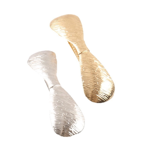 Fermaglio per Capelli in Lega Minimalista con Fiocco Geometrico Spazzolato per Donna Molletta a Molla in Metallo Elegante Accessorio