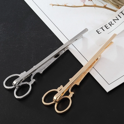 Fermaglio per Capelli Creativo a Forma di Forbici in Lega Galvanizzata Oro Argento Vintage Gioielli per Capelli Donna