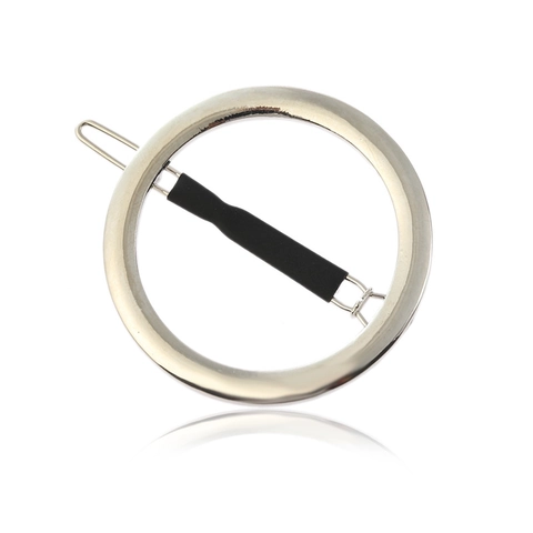 Dames Minimalistisch Geometrisch Cirkelvormig Legering Haarclip Goud Zilver Verguld Metaal Ronde Haarspeeld Haaraccessoire