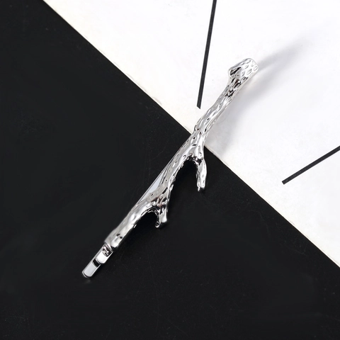 Twig Branch Hair Clip Alloy Metal Barrette Gold Silver Electroplated Nature Inspired Hairpin For Women Daily Wedding Headwear