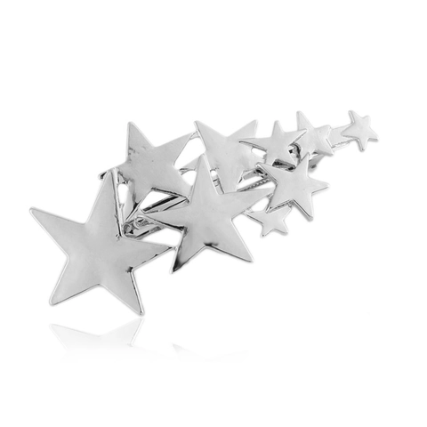 Barrette Cheveux en Alliage avec Étoiles pour Femmes Géométrique Étoile Filante pour Mariage Fête Or Argent Accessoires Cheveux
