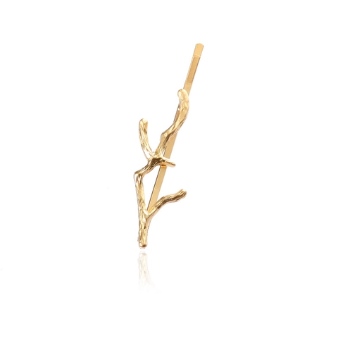 Mode Waldstil Legierung Galvanisierte Geweih Zweig Haarklammer Süße Minimalistische Gold Silber Seitenclip Kopfschmuck Für Damen