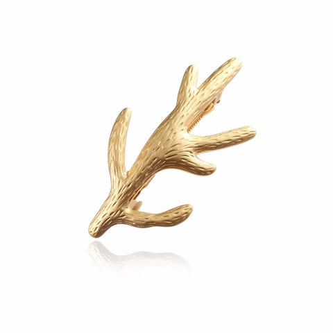 Mode Legierung Geweih Haarklammer Zweig Rentierhorn Seitenhaarspange Rentierzweig Design Gold Silber Haarschmuck Für Damen