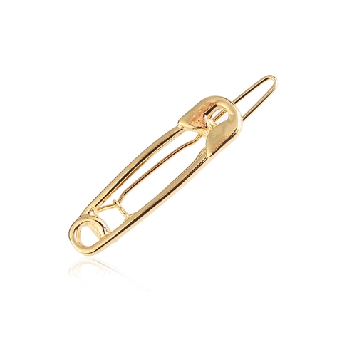 Mollette per Capelli a Forma di Spilla di Sicurezza in Lega di Metallo Minimalista per Donna Oro Argento Galvanizzato Fermaglio per Capelli