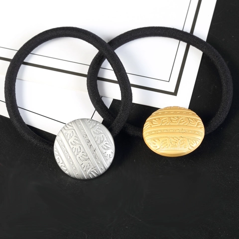 Orecchini per Capelli in Lega Vintage Cerchio Metallico Decorativo Elastico Alta Elasticità per Coda di Cavallo Donna Accessori