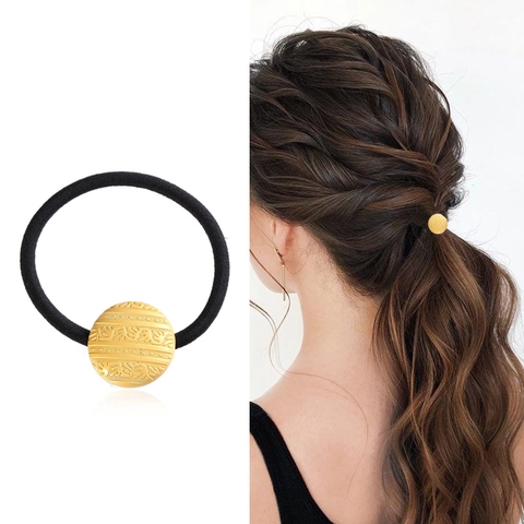 Orecchini per Capelli in Lega Vintage Cerchio Metallico Decorativo Elastico Alta Elasticità per Coda di Cavallo Donna Accessori
