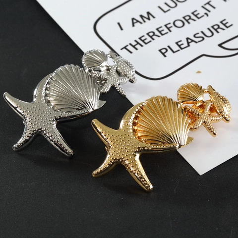 Mode Legering Zeester Zeeschelp Haarclip Voor Dames Metalen Oceaan Thema Goud Zilver Verguld Haaraccessoires Vakantie Dagelijkse Decoratie