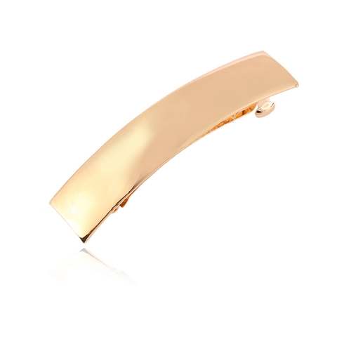 Minimalistische Metall Gebürstete Rechteck Haarklammer Für Damen Einfache Geometrische Feder Barrette Gold Silber Haarstyling