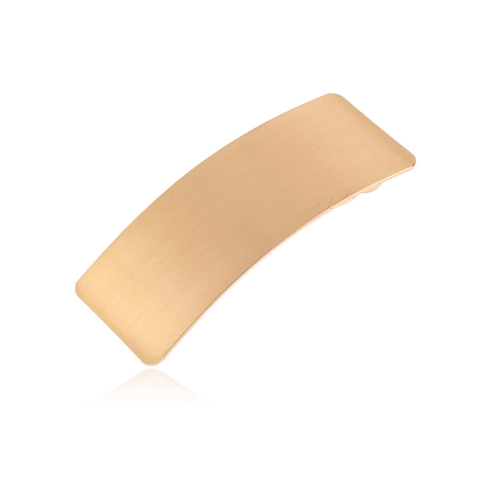 Women Minimalist Arched Metal Hair Clip Rectangular Brushed Alloy Hairpins Elegant Spring Clip Fashion Hair Accessories For Daily Wear