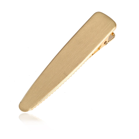 Minimalistisch Gebürstet Metall Roségold Krokodil Haarspange Für Damen Vintage Legierung Ente Schnabel Elegant Haarschmuck