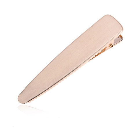 Minimalistisch Gebürstet Metall Roségold Krokodil Haarspange Für Damen Vintage Legierung Ente Schnabel Elegant Haarschmuck