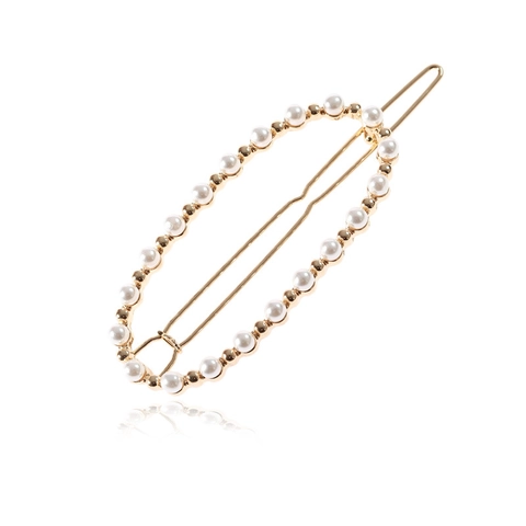 Eleganti Fermagli per Capelli Ovali con Künstliche Perle Sintetiche in Lega Minimalisti Oro Argento per Donna Matrimonio Gioielli