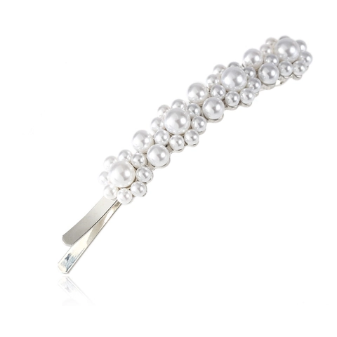 Lussuoso Fermaglio per Capelli con Künstliche Perle da Donna in Lega Placcata Oro Argento Barrette Laterale Accessori per Capelli