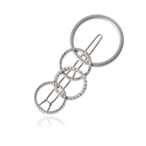 Fermagli per Capelli in Lega a Cerchi Geometrici Incrociati Con Künstliche Perle Sintetiche Eleganti Forcine in Metallo per Donna