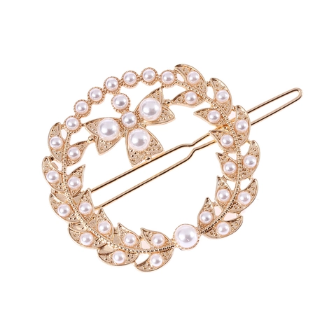 Fermaglio per Capelli Vintage a Ghirlanda di Foglie Traforate Con Künstliche Perle di Imitazione Strass Farfalla Lega per Matrimonio Festa Donna