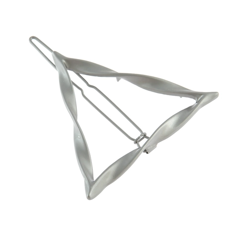 Minimalistisch Geometrisch Dreieck Verdreht Haarspange Legierung Galvanisiert Glänzend Matt Seitenklammer Damen Mode Haarschmuck